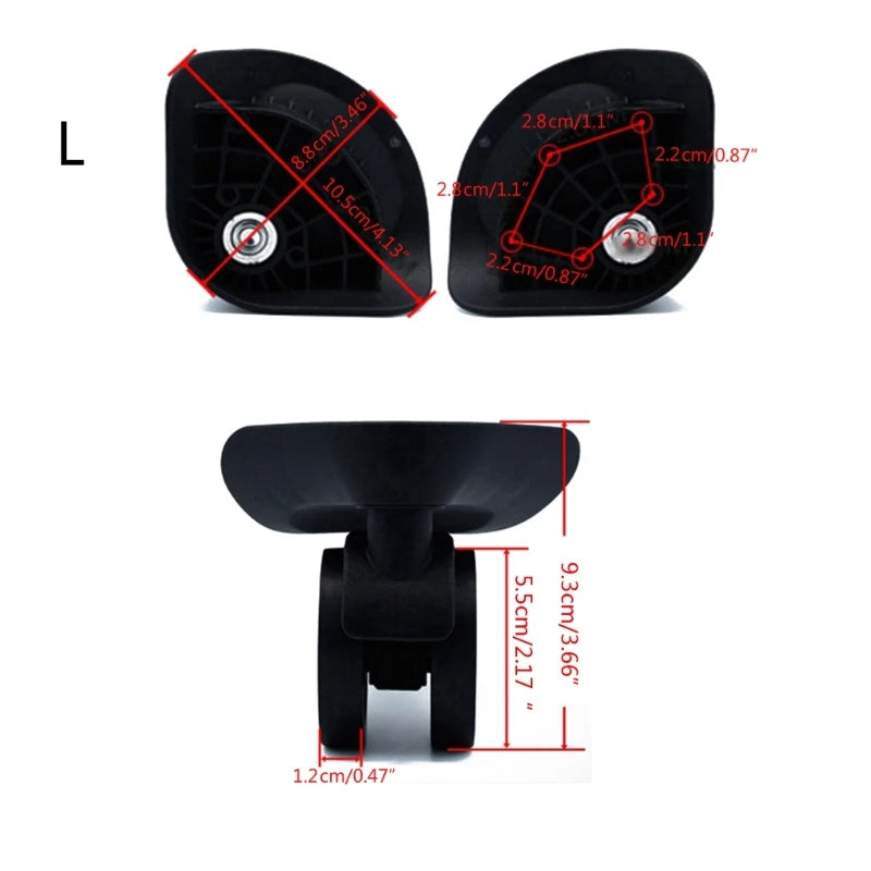 Replacement Luggage Wheels Portable A57 Suitcase Wheels Luggage Swivel Trolley Case Luggage Wheel for Repair Replacement