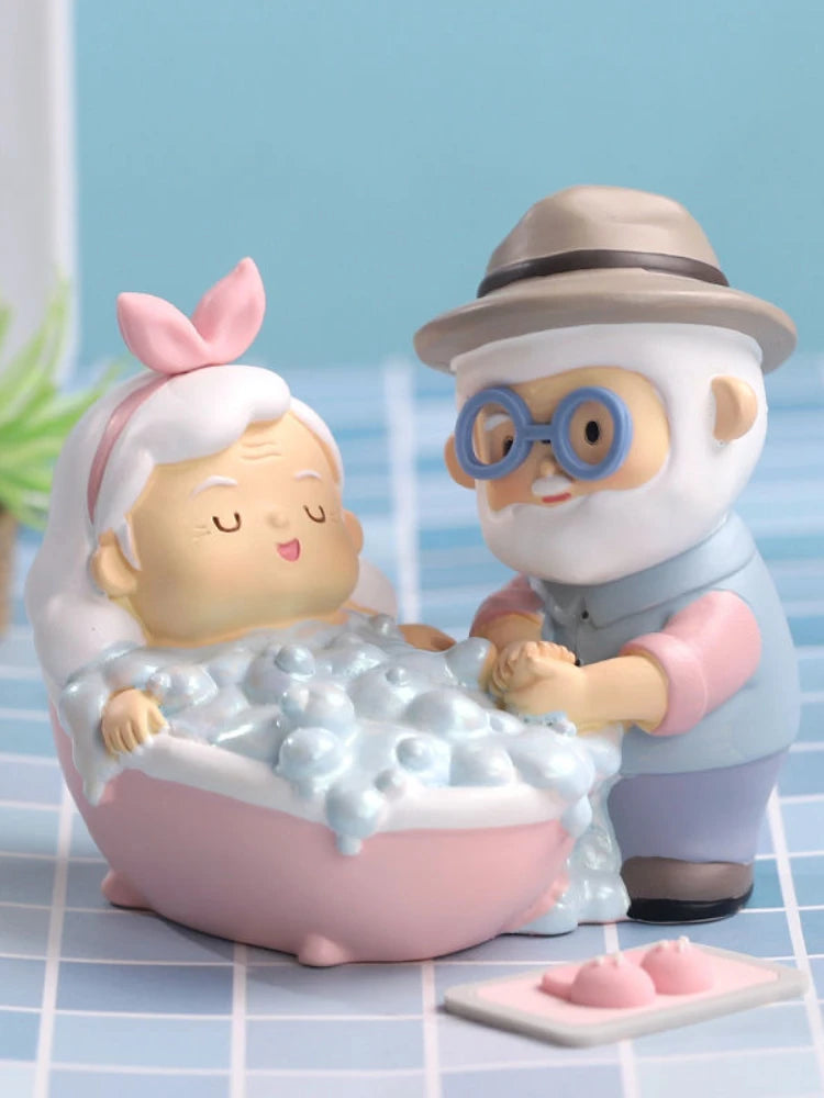 Resin Affectionate Couple Car Ornament Micro Landscape Bonsai Decoration Desktop Creative Trinket Home Accessories Figurines