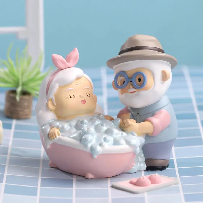 Resin Affectionate Couple Car Ornament Micro Landscape Bonsai Decoration Desktop Creative Trinket Home Accessories Figurines