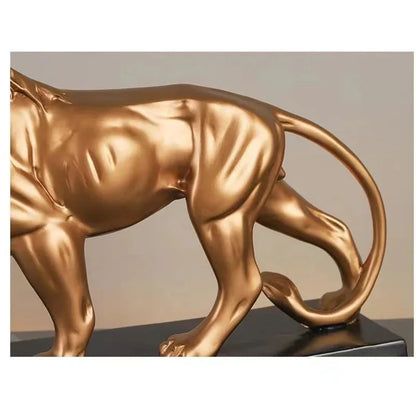 Resin Animal Male Lion Statue Modern Art Sculpture European Style Home Room Office Outdoor Garden Decoration Statue 10.21 in