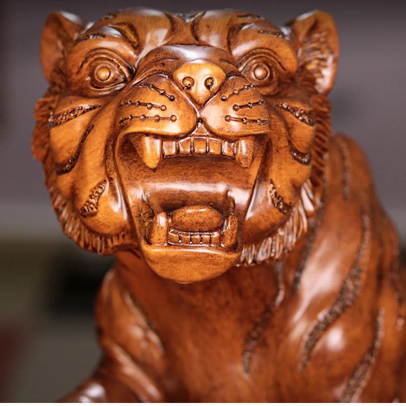 Resin Animal Sculpture, Tiger Statue, Art Ornaments, Modern Home Decoration, Office Accessories, Gift