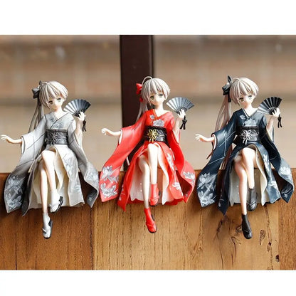 Resin Anime Beauty Girl Car Ornament Micro Landscape Bonsai Decoration Desktop Creative Trinket Home Accessories Figurines