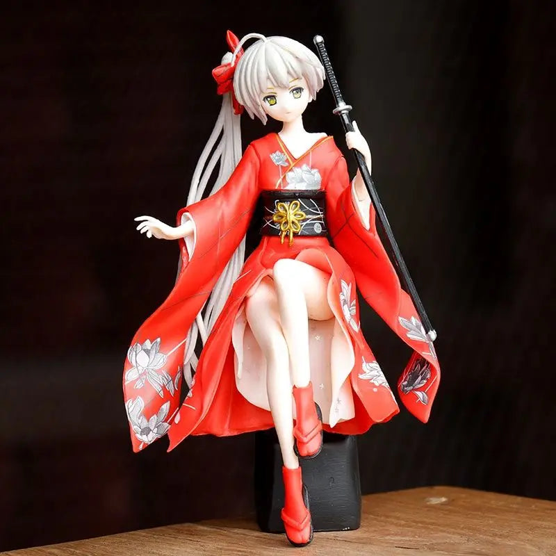Resin Anime Beauty Girl Car Ornament Micro Landscape Bonsai Decoration Desktop Creative Trinket Home Accessories Figurines