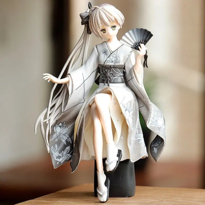 Resin Anime Beauty Girl Car Ornament Micro Landscape Bonsai Decoration Desktop Creative Trinket Home Accessories Figurines