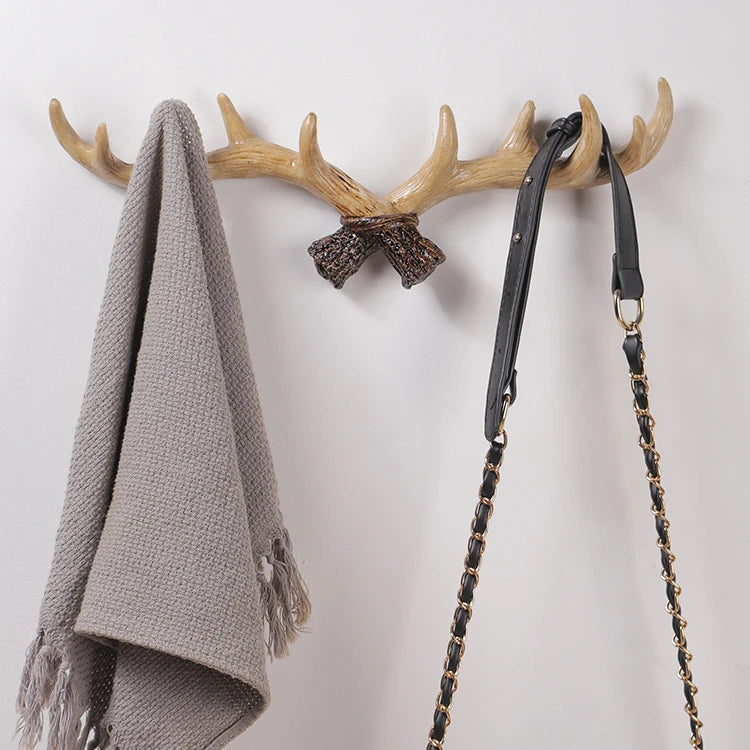 Resin Antler Decorative Wall Hanging, Coat and Hat Hook, Creative Clothing Store, Entrance Wall Decoration, Key Hook