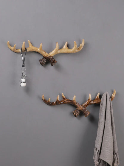 Resin Antler Decorative Wall Hanging, Coat and Hat Hook, Creative Clothing Store, Entrance Wall Decoration, Key Hook