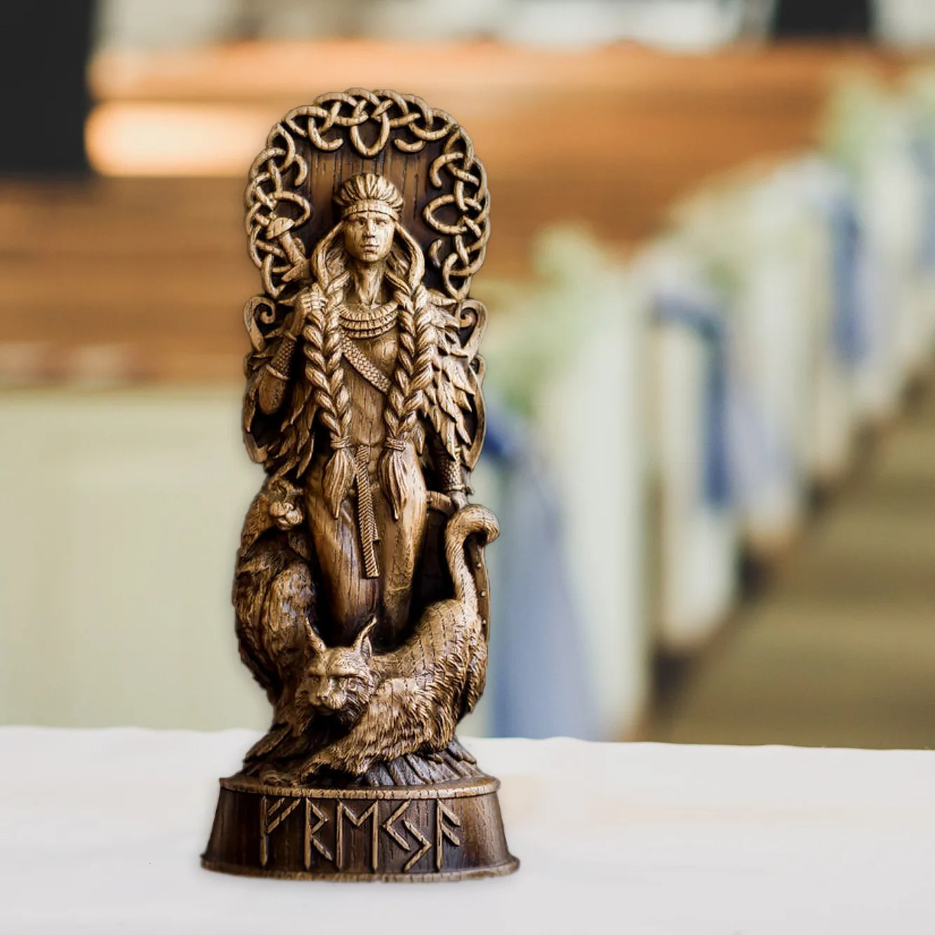 Resin Art Greek Goddess Statue Figurine Ancient Greek Religious Hecate Goddess Sculpture Home Decor Ornament Miniatures Craft