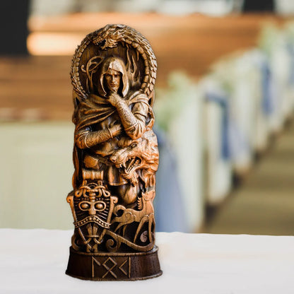 Resin Art Greek Goddess Statue Figurine Ancient Greek Religious Hecate Goddess Sculpture Home Decor Ornament Miniatures Craft