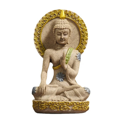 Resin Background Buddha Home Decorations Ornaments Sandstone Crafts Christmas fengshui gift