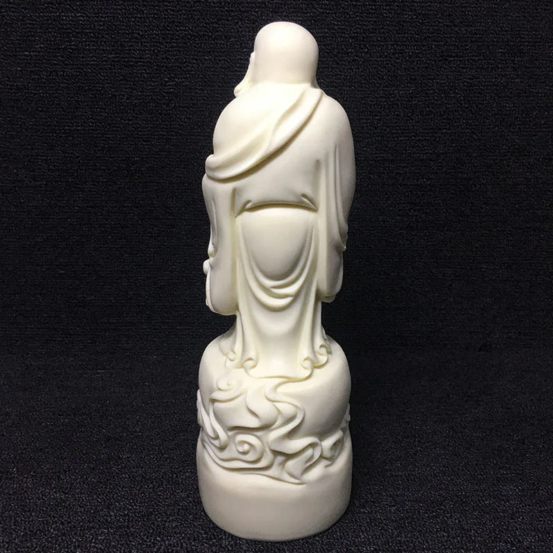 Resin Big Belly Maitreya Buddha Figure Sculpture statue， Chinese Buddha Statues Home Room, Office Feng Shui Statue 10.21 in