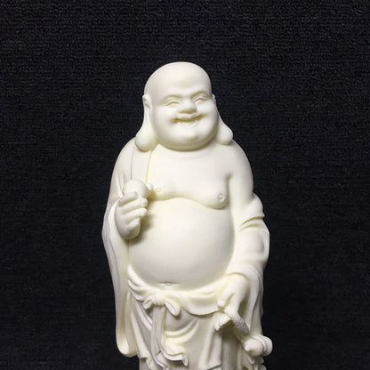 Resin Big Belly Maitreya Buddha Figure Sculpture statue， Chinese Buddha Statues Home Room, Office Feng Shui Statue 10.21 in