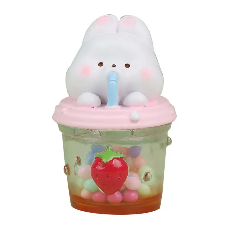 Resin Cartoon Cute Animal Car Ornament Micro Landscape Bonsai Decoration Desktop Creative Trinket Home Accessories Figurines