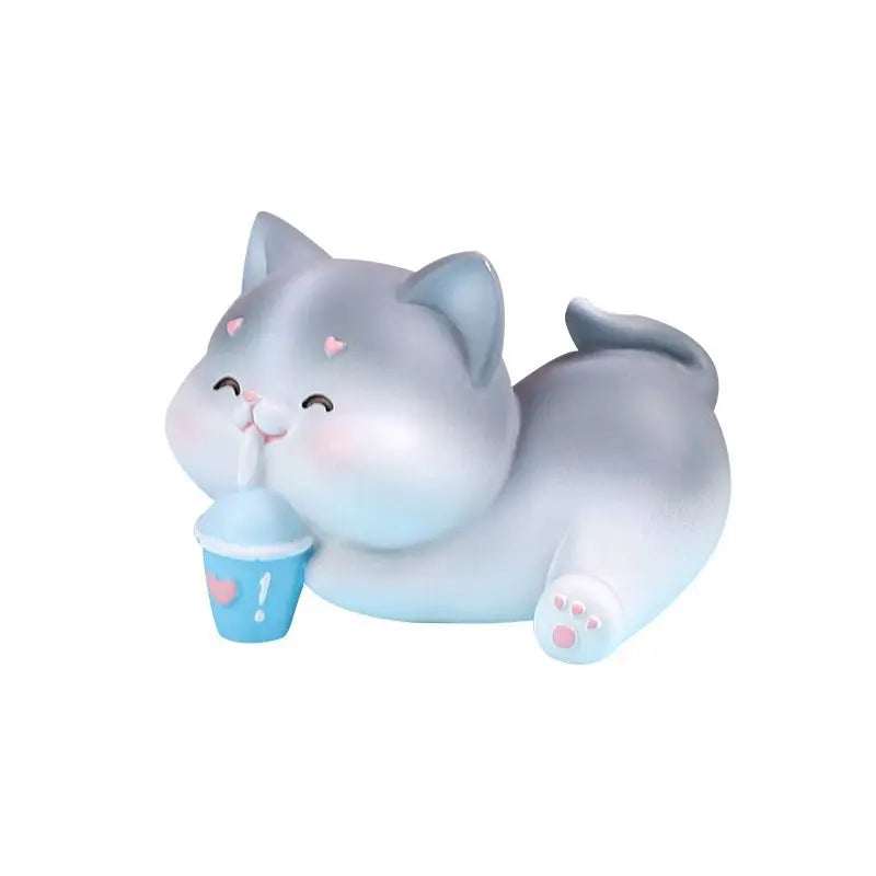 Resin Cartoon Cute Animal Car Ornament Micro Landscape Bonsai Decoration Desktop Creative Trinket Home Accessories Figurines