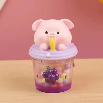 Resin Cartoon Cute Animal Car Ornament Micro Landscape Bonsai Decoration Desktop Creative Trinket Home Accessories Figurines