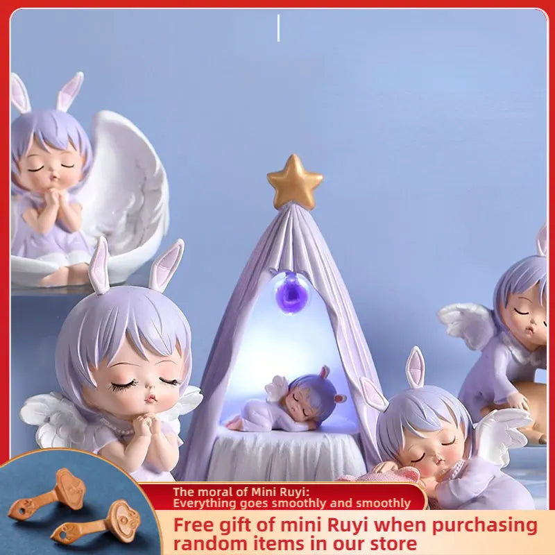 Resin Cartoon Cute Baby Car Ornament Micro Landscape Bonsai Decoration Desktop Creative Trinket Home Accessories Figurines