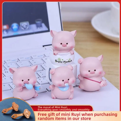 Resin Cartoon Cute Big Car Ornament Micro Landscape Bonsai Decoration Desktop Creative Trinket Home Accessories Figurines