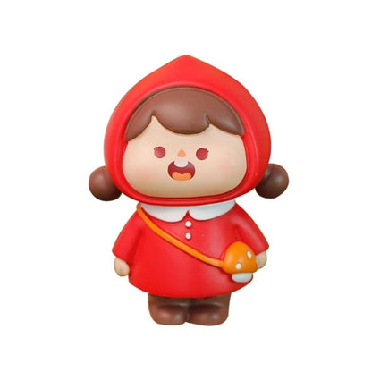 Resin Cartoon Cute Girl Car Ornament Micro Landscape Bonsai Decoration Desktop Creative Trinket Home Accessories Figurines
