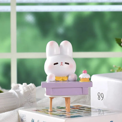 Resin Cartoon Cute Pig Rabbit Car Ornament Micro Landscape Bonsai Decoration Desktop Creative Trinket Home Accessories Figurines