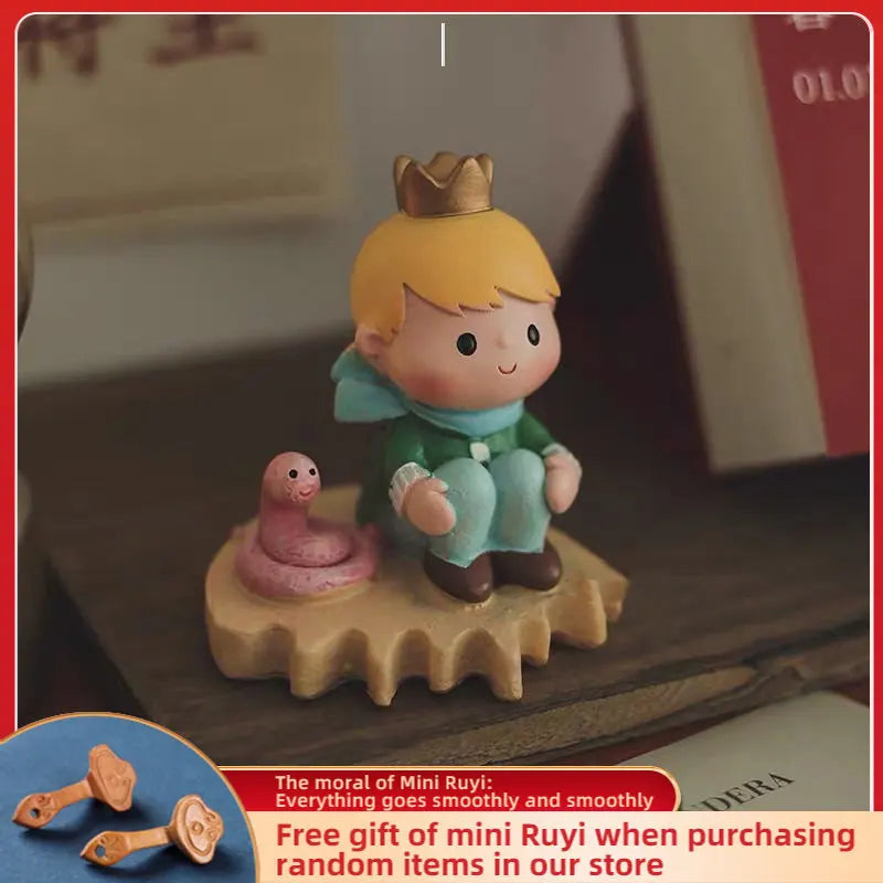 Resin Cartoon Cute Princekin Car Ornament Micro Landscape Bonsai Decoration Desktop Creative Trinket Home Accessories Figurines