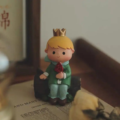 Resin Cartoon Cute Princekin Car Ornament Micro Landscape Bonsai Decoration Desktop Creative Trinket Home Accessories Figurines
