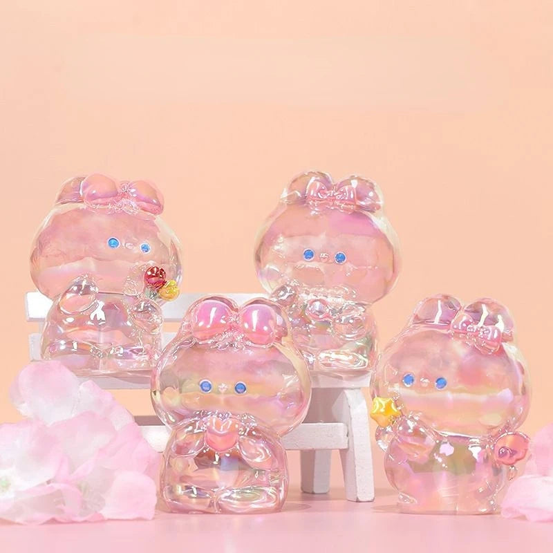 Resin Cartoon Cute Rabbit Car Ornament Micro Landscape Bonsai Decoration Desktop Creative Trinket Home Accessories Figurines