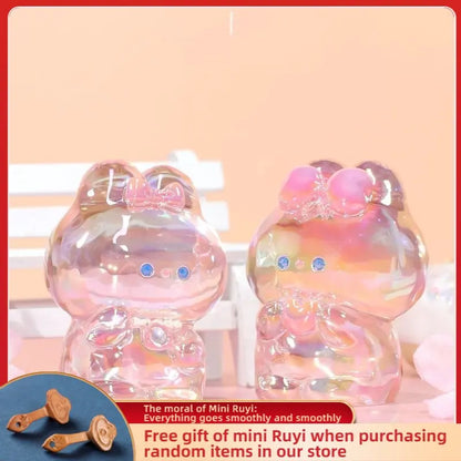 Resin Cartoon Cute Rabbit Car Ornament Micro Landscape Bonsai Decoration Desktop Creative Trinket Home Accessories Figurines