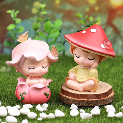 Resin Cartoon Forest Series Car Ornament Micro Landscape Bonsai Decoration Desktop Creative Trinket Home Accessories Figurines