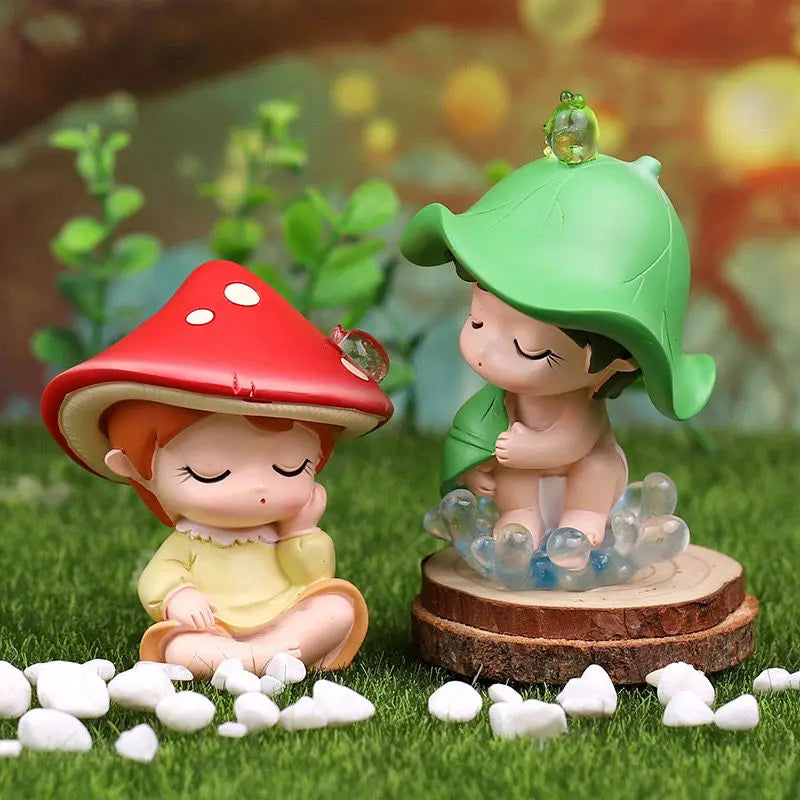 Resin Cartoon Forest Series Car Ornament Micro Landscape Bonsai Decoration Desktop Creative Trinket Home Accessories Figurines