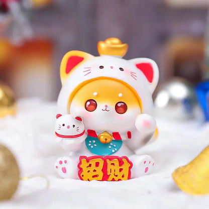 Resin Cartoon Fortune Cat Car Ornament Micro Landscape Bonsai Decoration Desktop Creative Trinket Home Accessories Figurines