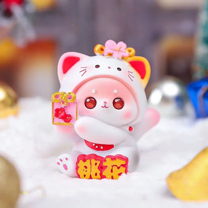 Resin Cartoon Fortune Cat Car Ornament Micro Landscape Bonsai Decoration Desktop Creative Trinket Home Accessories Figurines