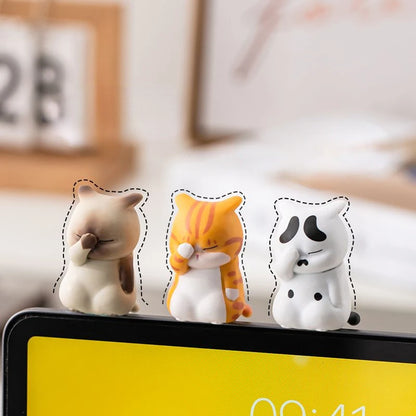 Resin Cartoon Funny Cat Car Ornament Micro Landscape Bonsai Decoration Desktop Creative Trinket Home Accessories Figurines