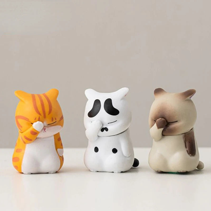 Resin Cartoon Funny Cat Car Ornament Micro Landscape Bonsai Decoration Desktop Creative Trinket Home Accessories Figurines