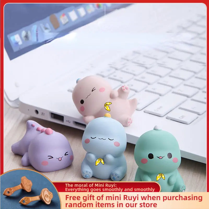 Resin Cartoon Little Dinosaur Car Ornament Micro Landscape Bonsai Decoration Desktop Creative Trinket Home Accessories Figurines