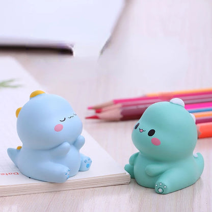 Resin Cartoon Little Dinosaur Car Ornament Micro Landscape Bonsai Decoration Desktop Creative Trinket Home Accessories Figurines