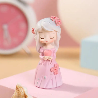 Resin Cartoon Pretty Princess Car Ornament Micro Landscape Bonsai Decoration Desktop Creative Trinket Home Accessories Figurines