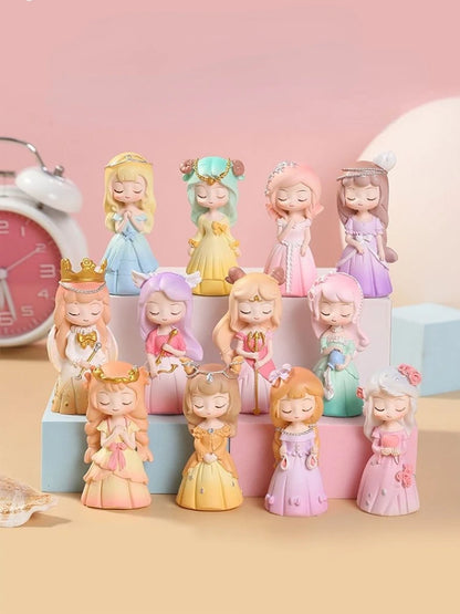 Resin Cartoon Pretty Princess Car Ornament Micro Landscape Bonsai Decoration Desktop Creative Trinket Home Accessories Figurines