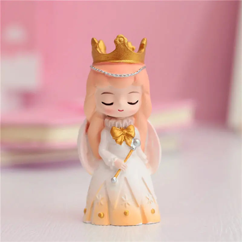 Resin Cartoon Pretty Princess Car Ornament Micro Landscape Bonsai Decoration Desktop Creative Trinket Home Accessories Figurines