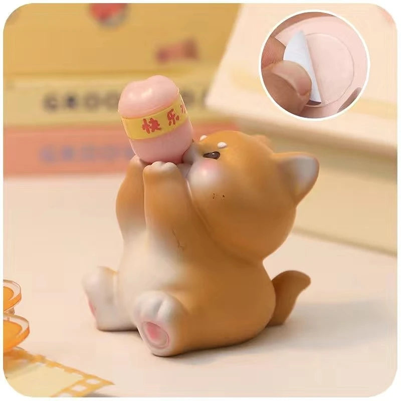 Resin Cartoon Small Animals That Drink Water Car Ornament Bonsai Decoration Desktop Creative Trinket Home Accessories Figurines