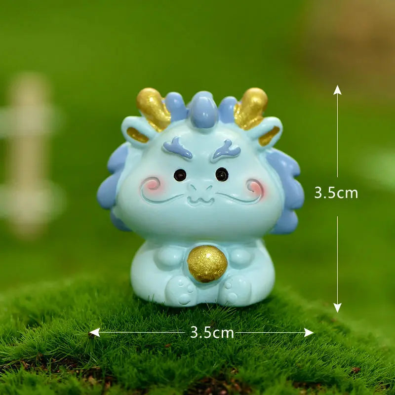 Resin Cartoon Twelve Animals Car Ornaments Micro Landscape Bonsai Decoration Desktop Creative Trinket Home Accessories Figurines