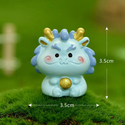Resin Cartoon Twelve Animals Car Ornaments Micro Landscape Bonsai Decoration Desktop Creative Trinket Home Accessories Figurines