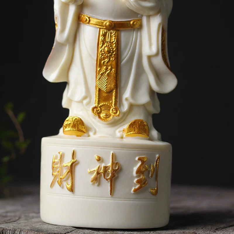 Resin Character God of Wealth Decorative Statue Resin sculpture Luxury home living room, room, office Fortune statue20cm/7.86 in