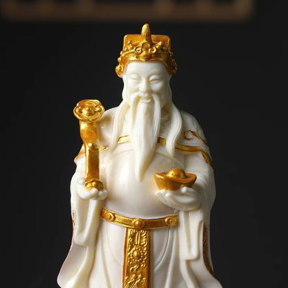 Resin Character God of Wealth Decorative Statue Resin sculpture Luxury home living room, room, office Fortune statue20cm/7.86 in