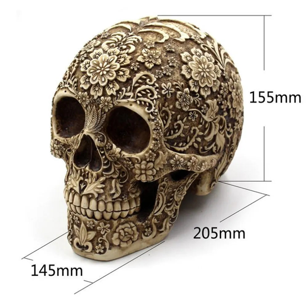 Resin Craft Skull Statues & Sculptures Garden Statues Fashion Skull Model Halloween Decoration Human Model Art Gift