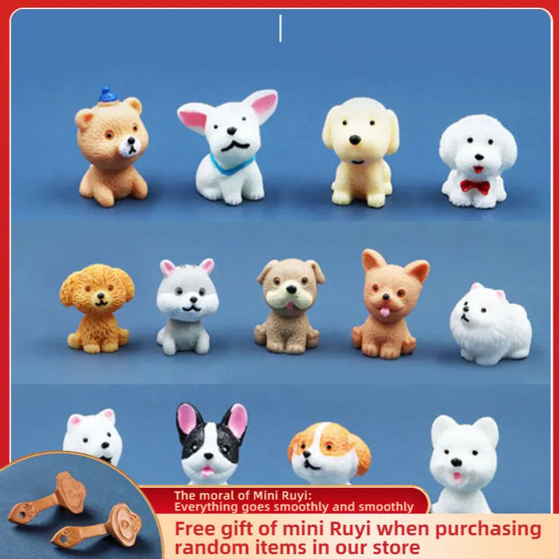 Resin Cute Dog Car Ornaments Micro Landscape Bonsai Decoration Desktop Creative Trinket Home Decoration Accessories Figurines