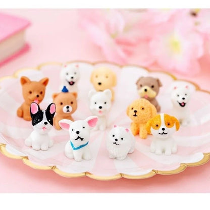 Resin Cute Dog Car Ornaments Micro Landscape Bonsai Decoration Desktop Creative Trinket Home Decoration Accessories Figurines