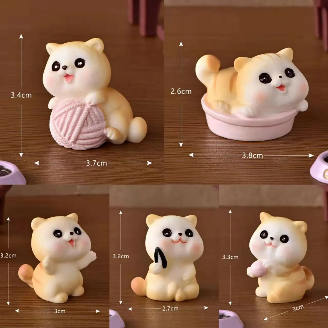 Resin Cute Naughty Cat Car Ornaments Micro Landscape Bonsai Decoration Desktop Creative Trinket Home Decoration Accessories