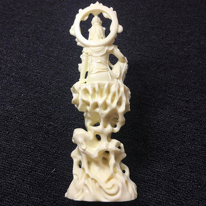 Resin Flame Guanyin Bodhisattva Characters  Sculpture Statue Chinese Buddha Statues  Home Room, Office Feng Shui Statue