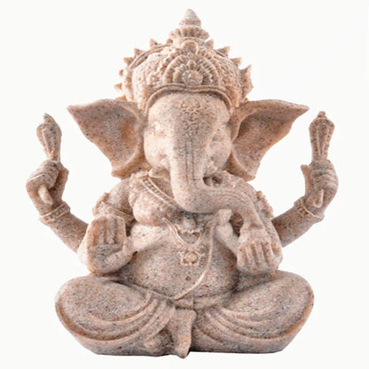 Resin Ganesha sandstone handicraft, the Buddha Statue of southeast Asia, the Indian elephant nose god of wealth buda effigy