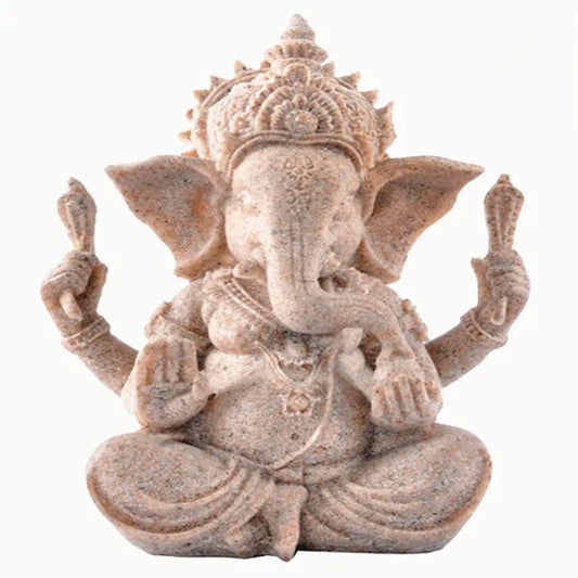 Resin Ganesha sandstone handicraft, the Buddha Statue of southeast Asia, the Indian elephant nose god of wealth buda effigy