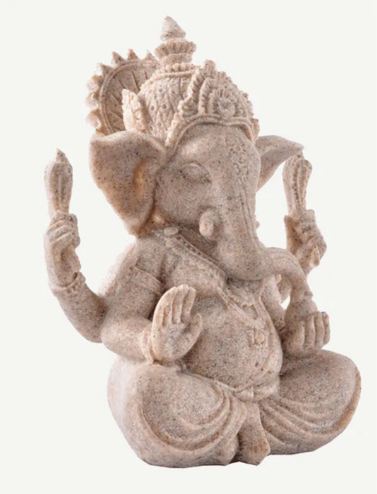 Resin Ganesha sandstone handicraft, the Buddha Statue of southeast Asia, the Indian elephant nose god of wealth buda effigy